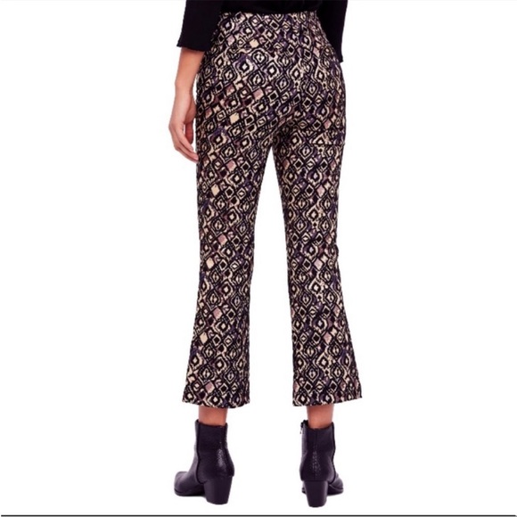 Free People Mod Crop Textured Jacquard Pants - Picture 3 of 14